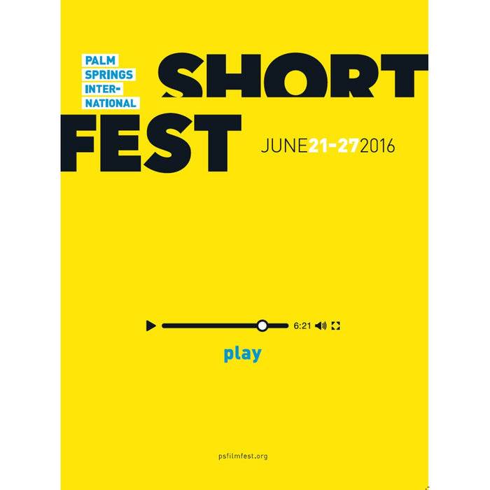 2016 Palm Springs International ShortFest Poster - Green/Yellow - Destination PSP