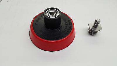 3" Micro Hook Backing Plate with 5/8" x 11 Thread (#69-083) With adapter
