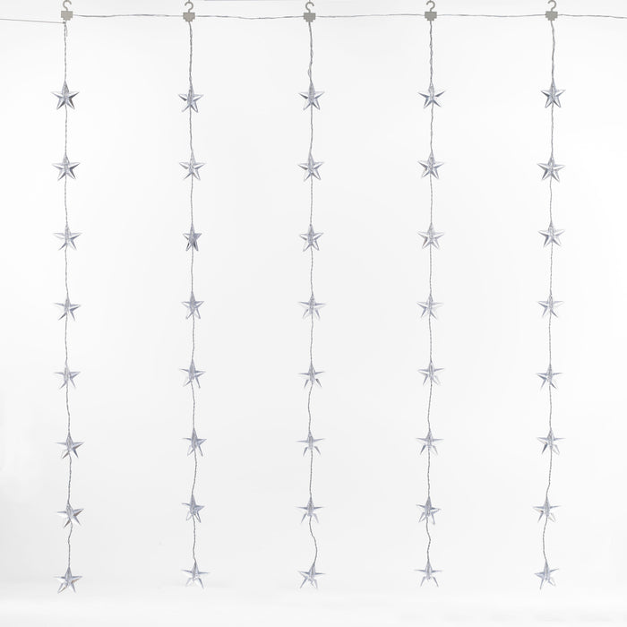 40 Warm White LED Star Curtain Light