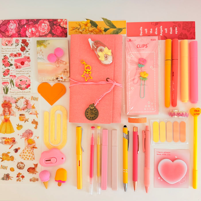 Yellow & Pink Stationery Gift Set