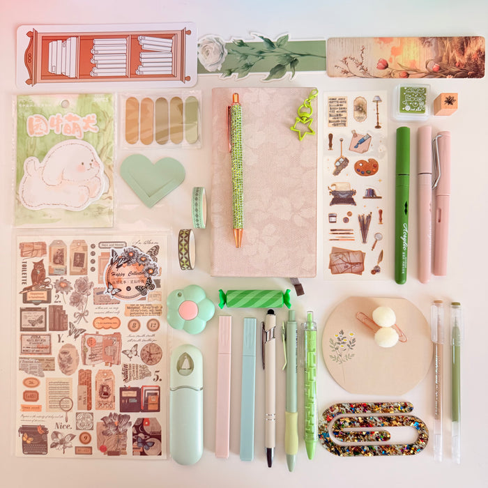 Sage Green & Beige Stationery Set