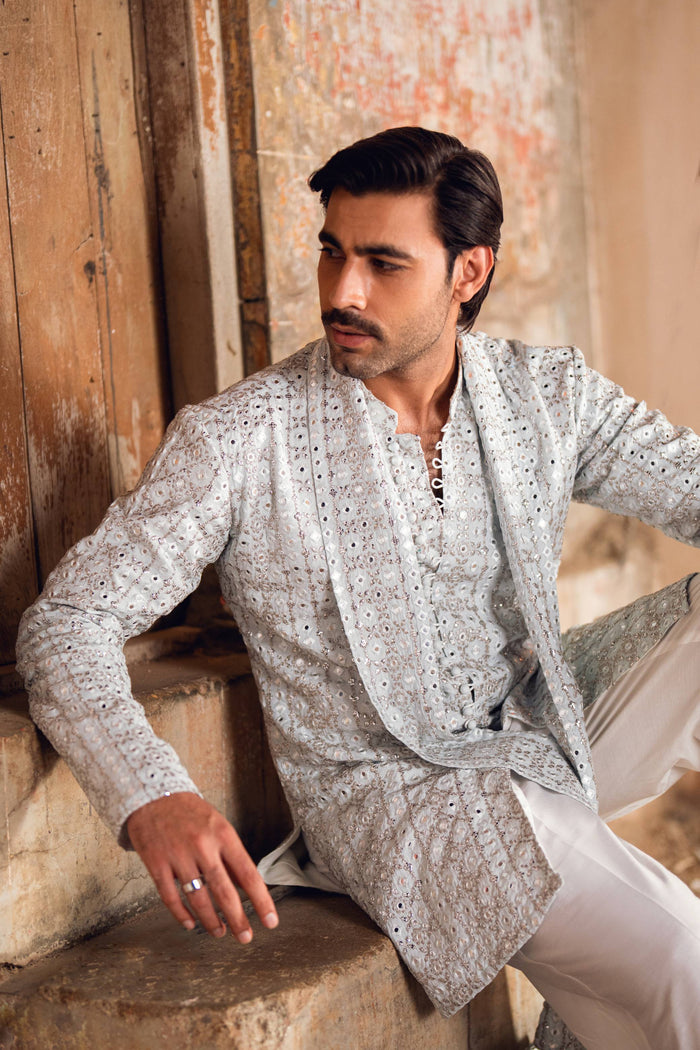 AMEER – LIGHT BLUE KURTA PAJAMA