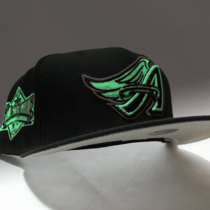 Anaheim Angels 1989 All-Star Game New Era 59Fifty Fitted Hat (Glow in the Dark Black Stone Under Brim)
