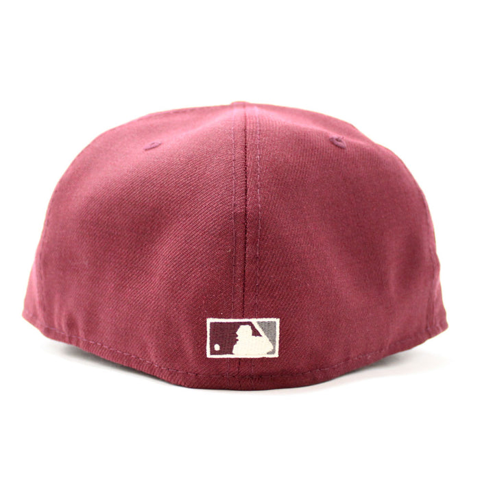 Anaheim Angels 50th Anniversary New Era 59Fifty Fitted Hat (Maroon Camel Under Brim)