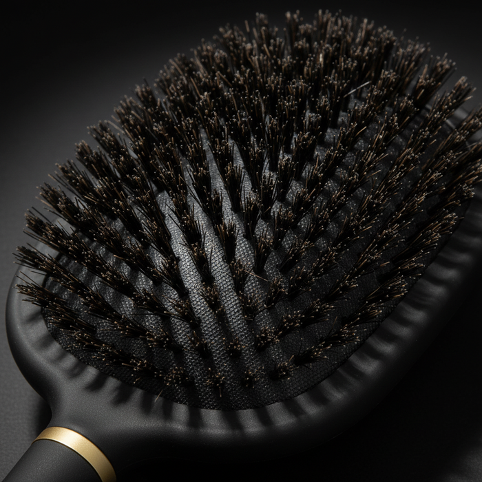Annie Deluxe Paddle Brush 100% Boar Bristle, 1 Count, Black