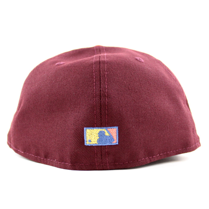 Baltimore Orioles 50TH ANNIVERSARY 59Fifty New Era Fitted Hat (MAROON PINOT RED RAINSTORM Under Brim)
