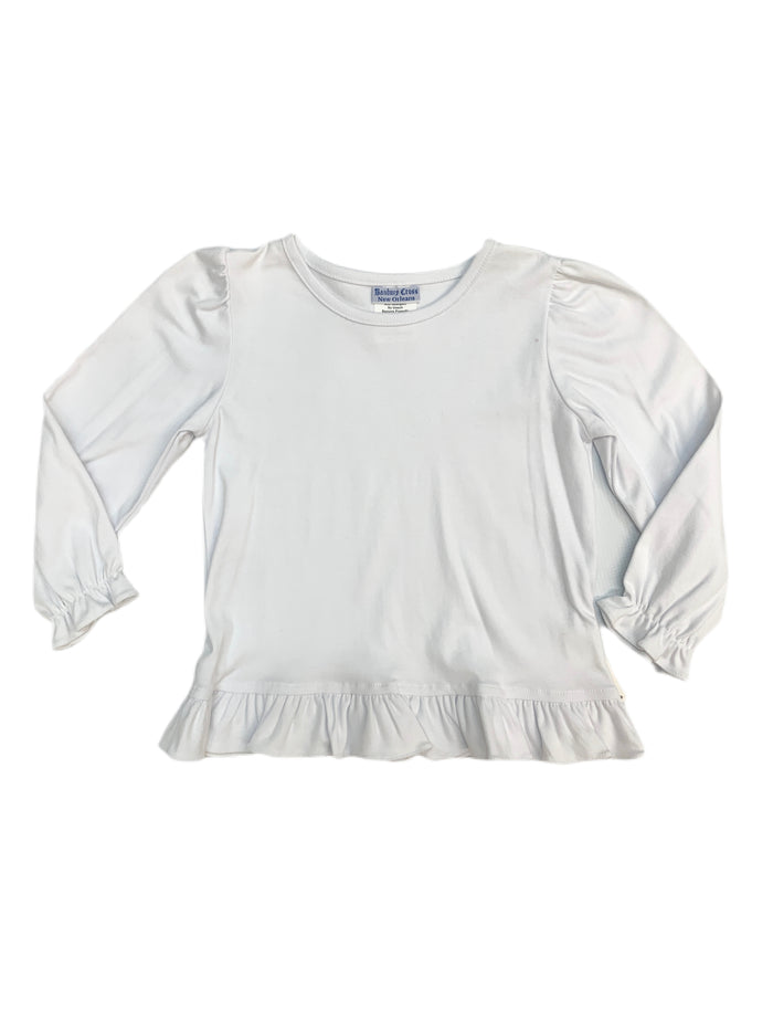 Banbury Ruffle Bottom L/S Knit Blouse