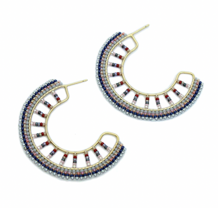 Bluma Project- Lido Hoops- Denim - Pine & Moss