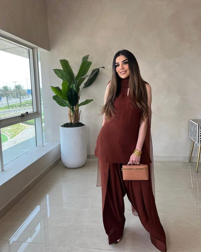 Brown Farshi shalwar
