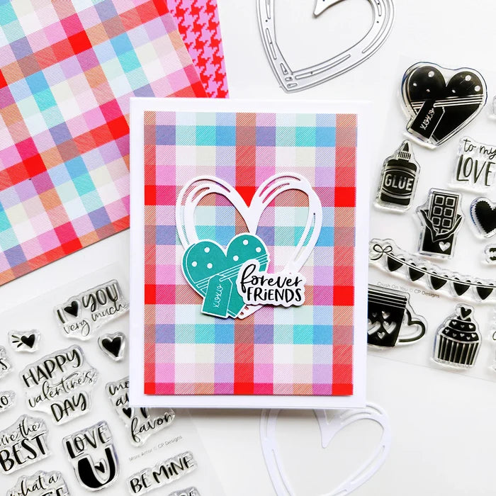 Catherine Pooler - Sentiments Stamp & Die Set - More Amor. Available at Embellish Away located in Bowmanville Ontario Canada. Example by brand ambassador.