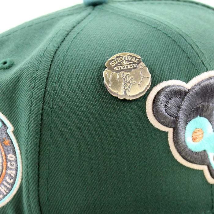 Chicago Cubs 1962 All Star Game New Era 59Fifty Fitted Hat (Zombie Pack Pack Green Pine Green Khaki Under Brim)