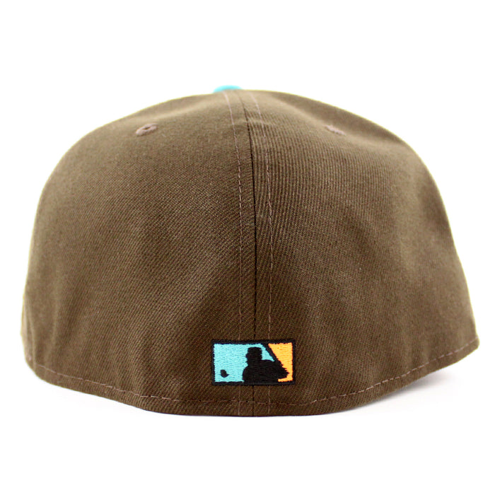 Chicago Cubs 1990 All Star Game New Era 59Fifty Fitted Hat (Walnut Teal Orange Under Brim)