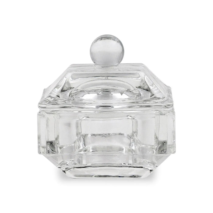 Crystal / Glass Dappen Dish & Lid - Square Shape Naio Nails
