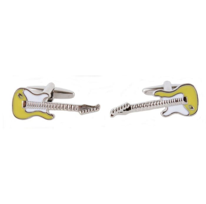 Dalaco Yellow Electric Guitar Cufflinks
