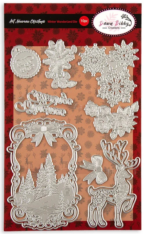 Dawn Bibby - Stamp & Die - Art Nouveau. - Winter Wonderland