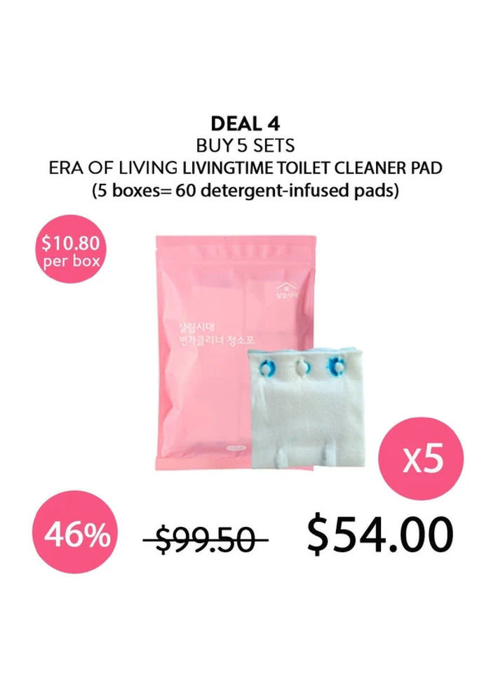(BUY 5) ERA OF LIVING TOILET CLEANER PADS