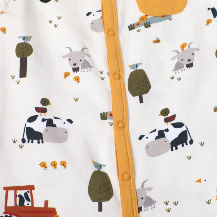 Organic Farm Short Romper for Babies by Viverano