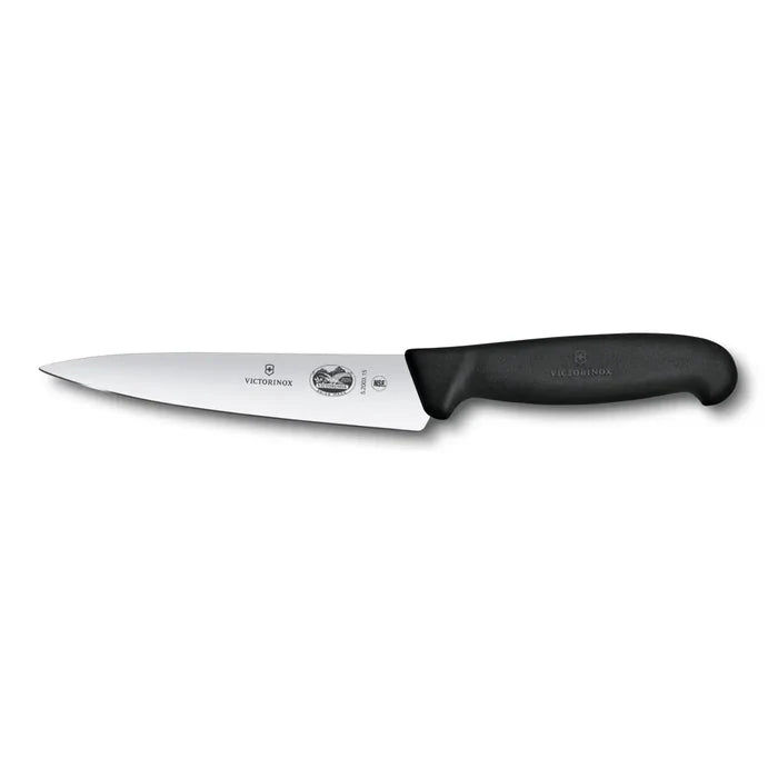 Fillet Knife, 6" straight, semi-flexible blade, black Fibrox handle 5.2803.15B