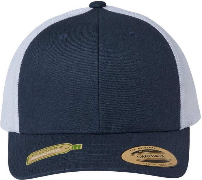 Flexfit Sustainable Retro Trucker Cap-Apparel-Flexfit-Navy/ White-Adjustable-Thread Logic