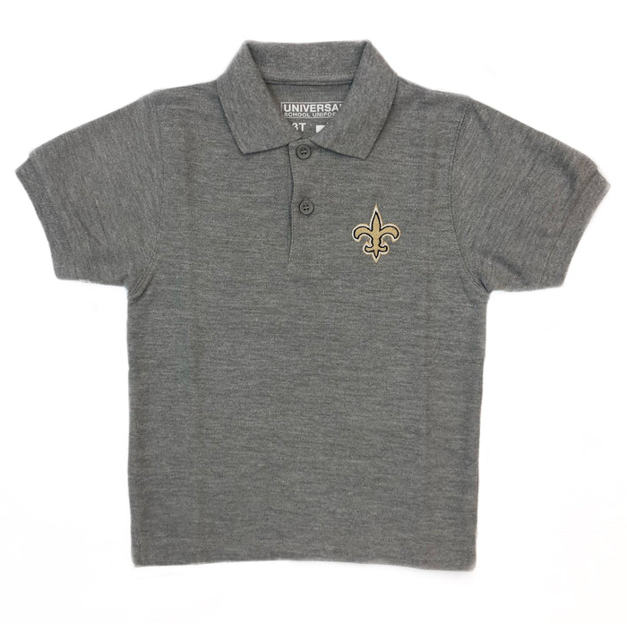 Grey Fleur De Lis Polo