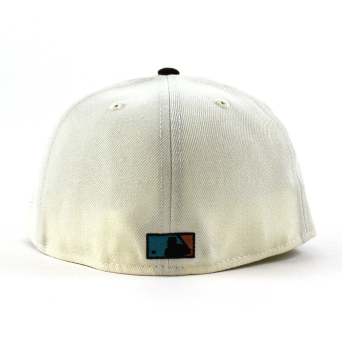 Houston Astros 1989 All Star Game New Era 59Fifty Fitted Hat (Chrome White Burnt Wood Aqua Under Brim)