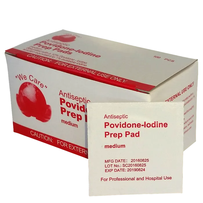 Iodine Prep Pads | Box Of 100