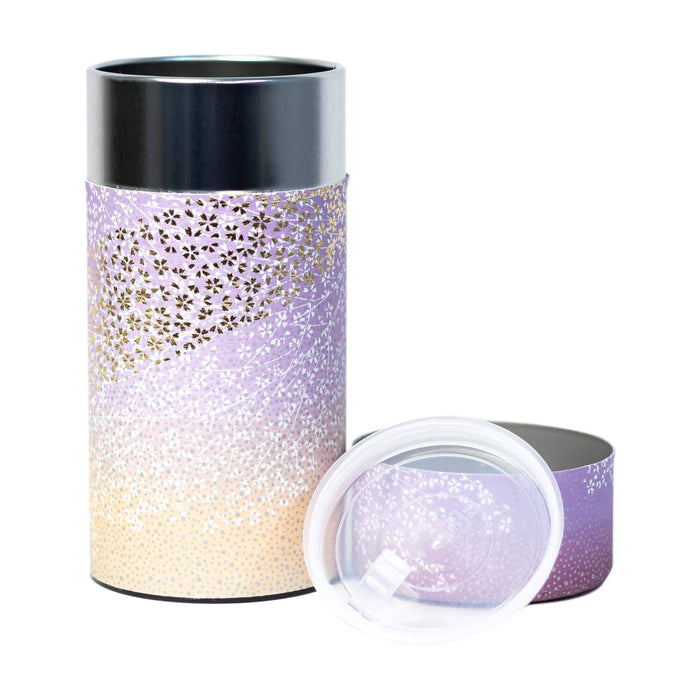 Japanese Tea Canister - Pink and Gold Flower - Accessories - Full Leaf Tea Company
