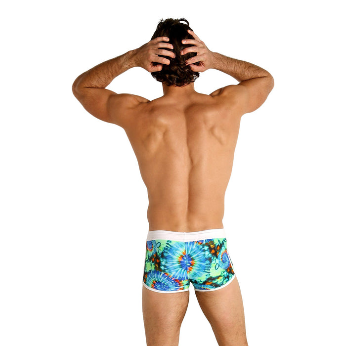 LASC Tie Dye Square Cut Swim Trunks - Destination PSP