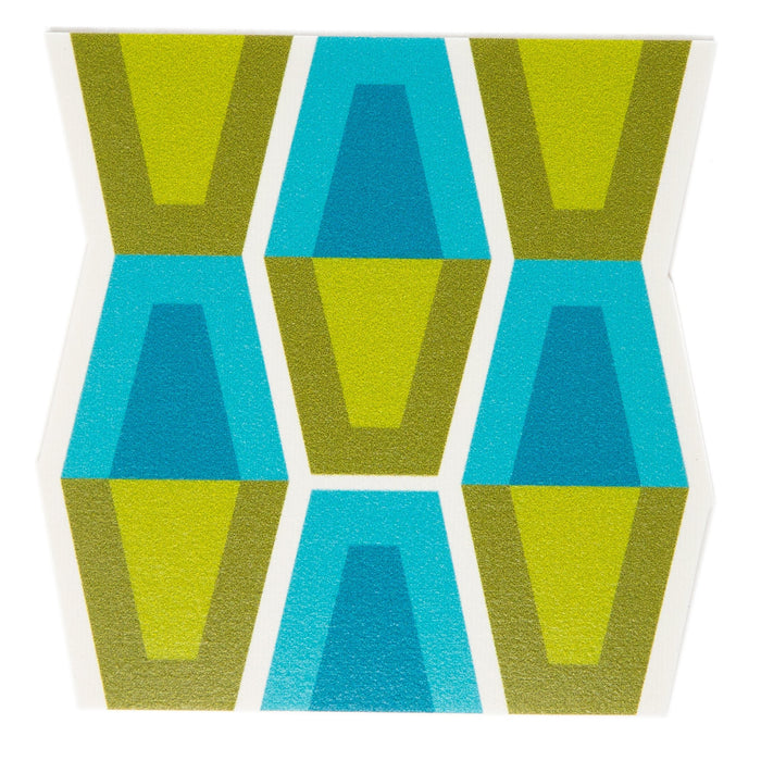 Lava Lamp Vinyl Coasters Set of 8 -Blue Green - Destination PSP