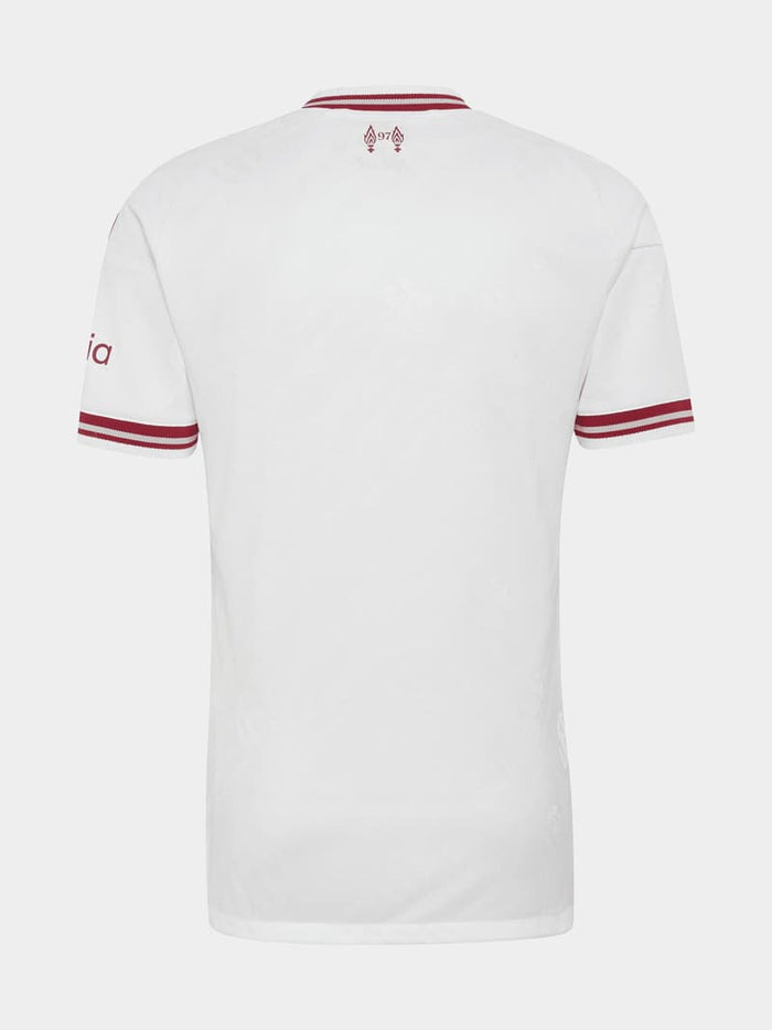 adidas Mens Liverpool Away 26/27 White/Red Authentic Jersey