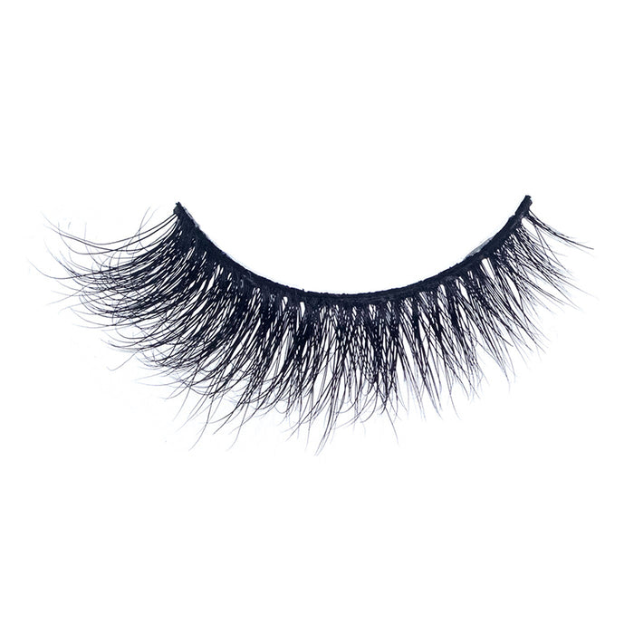 EBIN 3D mink lashes Aquamarine single wispy black false eyelash strip voluminous natural look