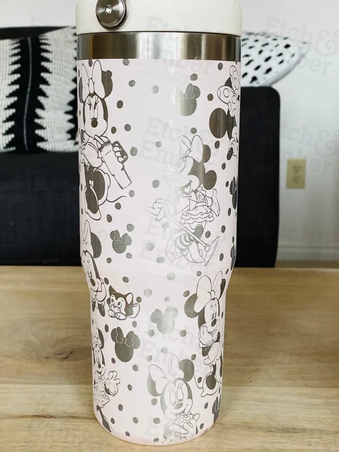 Minnie Themed Stanley Ice Flow 30Oz Engraved Tumbler