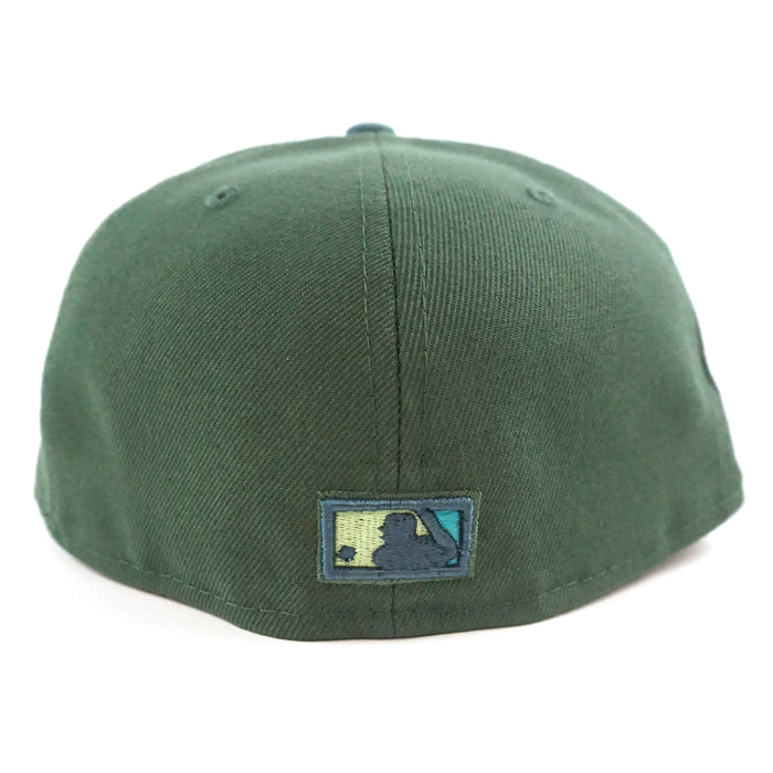 Montreal Expos 35th Anniversary New Era Fitted 59Fifty Hat (Pine Green Teal Needle Green Under Brim)