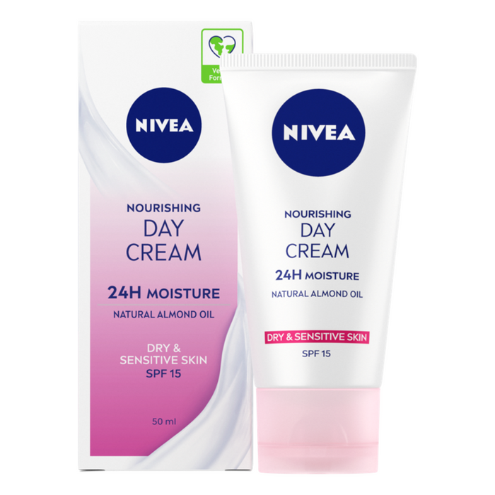 NIVEA Nourishing Day Cream Dry & Sensitive Skin SPF15 50ml
