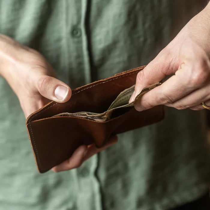 No. 714 Babe Ruth Fine Leather Bifold Front Pocket Wallet | Holtz Leather Co.