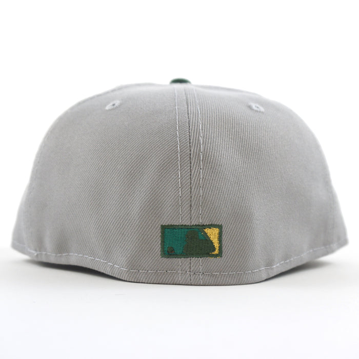 Oakland Athletics 50th Anniversary New Era 59Fifty Fitted Hat (Gray Dark Green Kelly Under Brim)