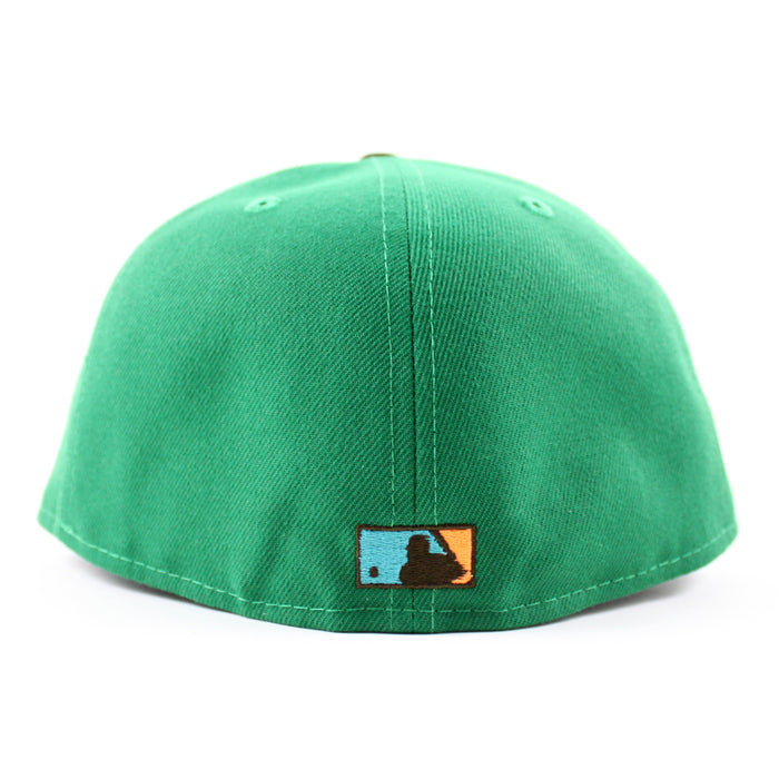 Oakland Athletics 50th ANNIVERSARY New Era 59Fifty Fitted Hat (Kelly Green Dark Green Khaki Under Brim)