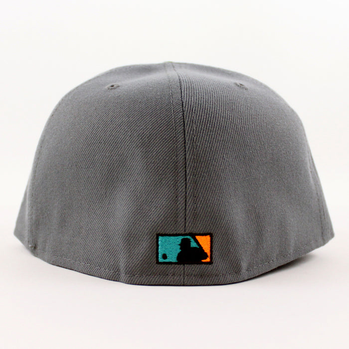 Oakland Athletics 50TH Anniversary New Era 59Fifty Fitted Hat (Storm Gray Dark Green Khaki Under Brim)
