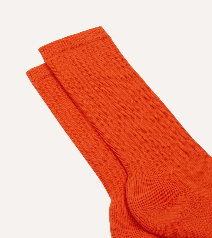 Orange Cotton Sports Socks