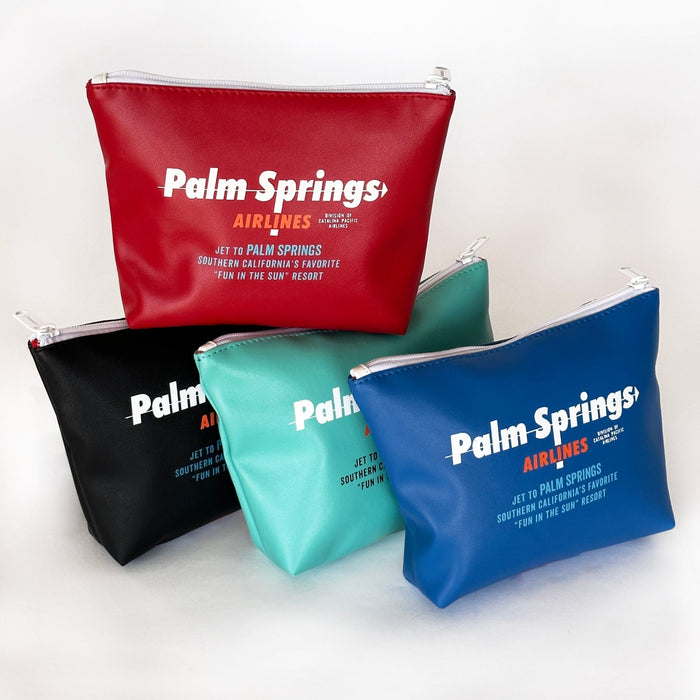 Palm Springs Airlines Travel Pouch - Aqua - Destination PSP