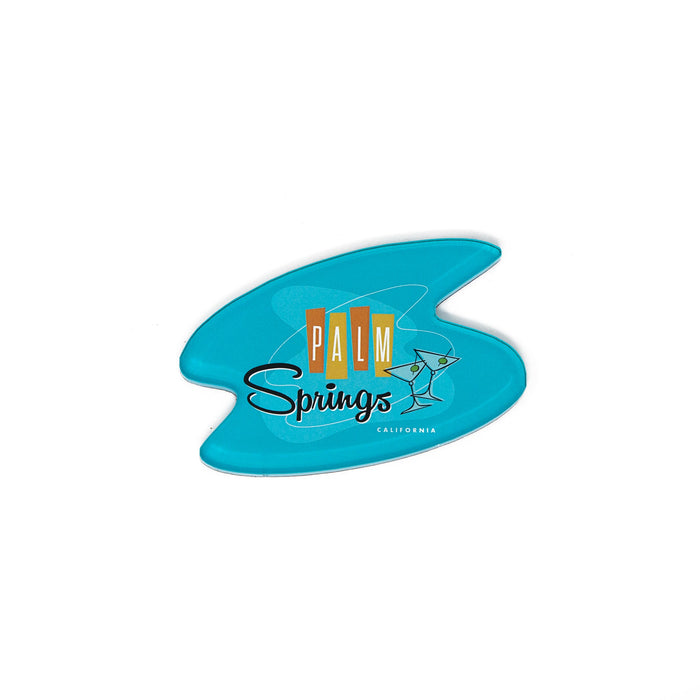 Palm Springs Martini Magnet -Blue - Destination PSP