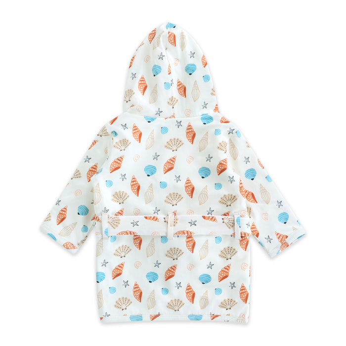 Seashell Baby Bathrobe Back (Organic Jersey)