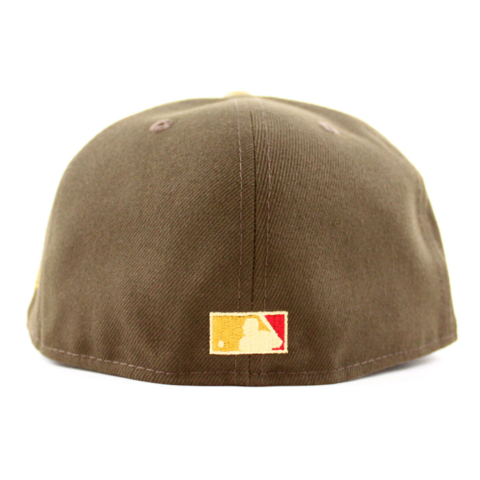 Seattle Mariners 20TH Anniversary New Era 59Fifty Fitted Hat (WALNUT VEGAS GOLD PINOT RED Under Brim)