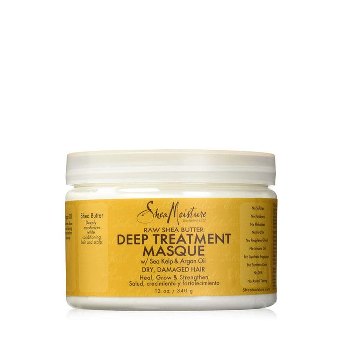 Shea Moisture Raw Shea Butter Deep Treatment Masque for dry, damaged hair with sea kelp and argan oil