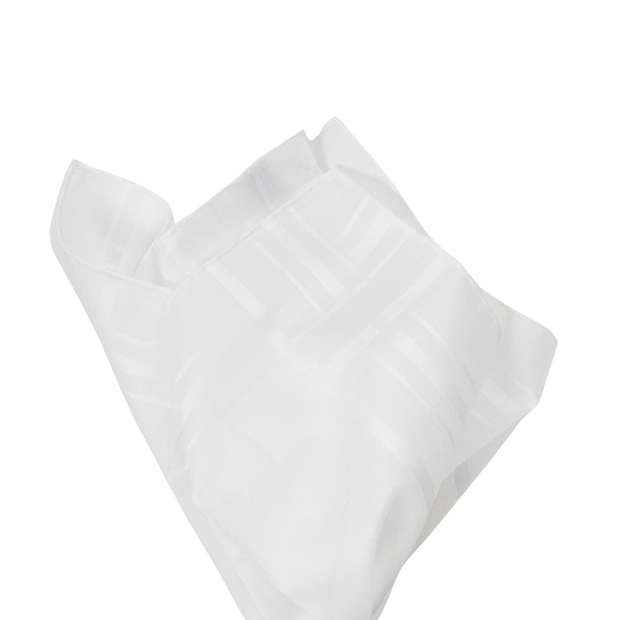 Simonnot Godard White Sonate Cotton Pocket Square