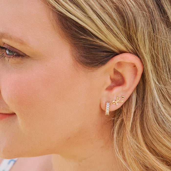 Small Esther Diamond Huggie Earrings