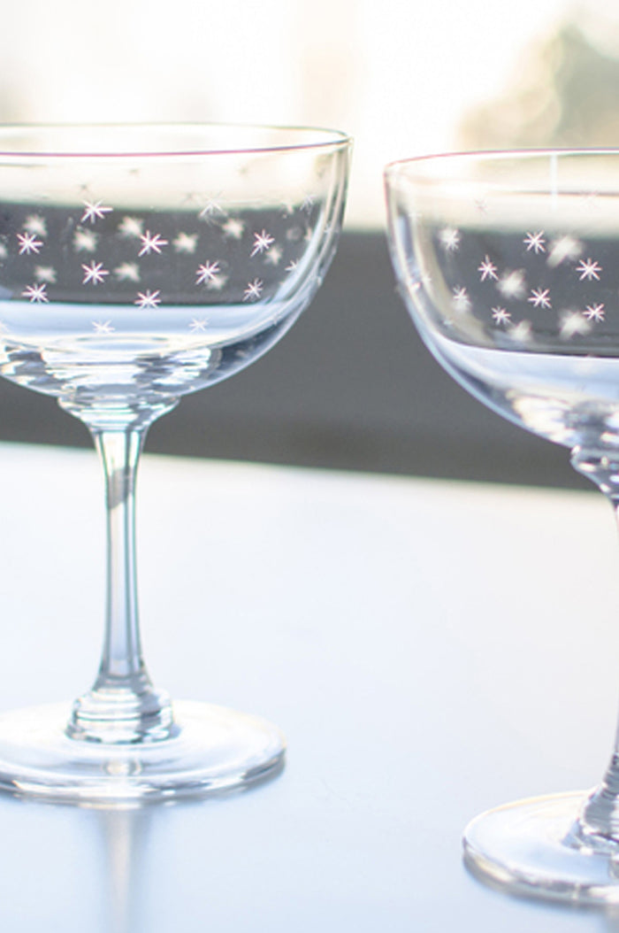 Stars Champagne Saucer Set