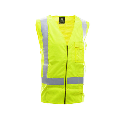 Yellow FR Zipped Hi-Vis Vest DN | 801040