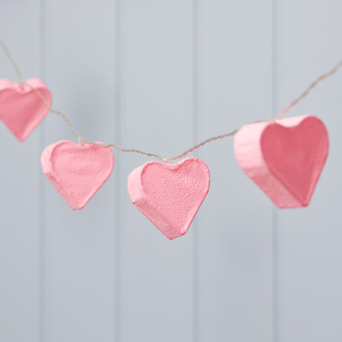 10 LED Paper Heart Battery Fairy Lights