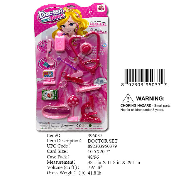 10.5X20.7"GIRLS DOCTOR PLAY SET